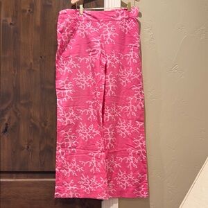 Lilly Pulitzer Pink Coral Wide Leg Pants